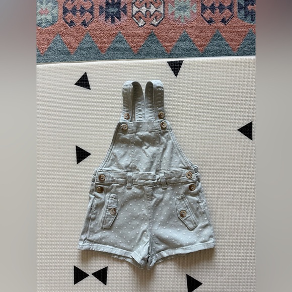 Jessica Simpson|Baby girl,toddler Light Mint polka dot Overalls in size 2-3T••• - Picture 1 of 5